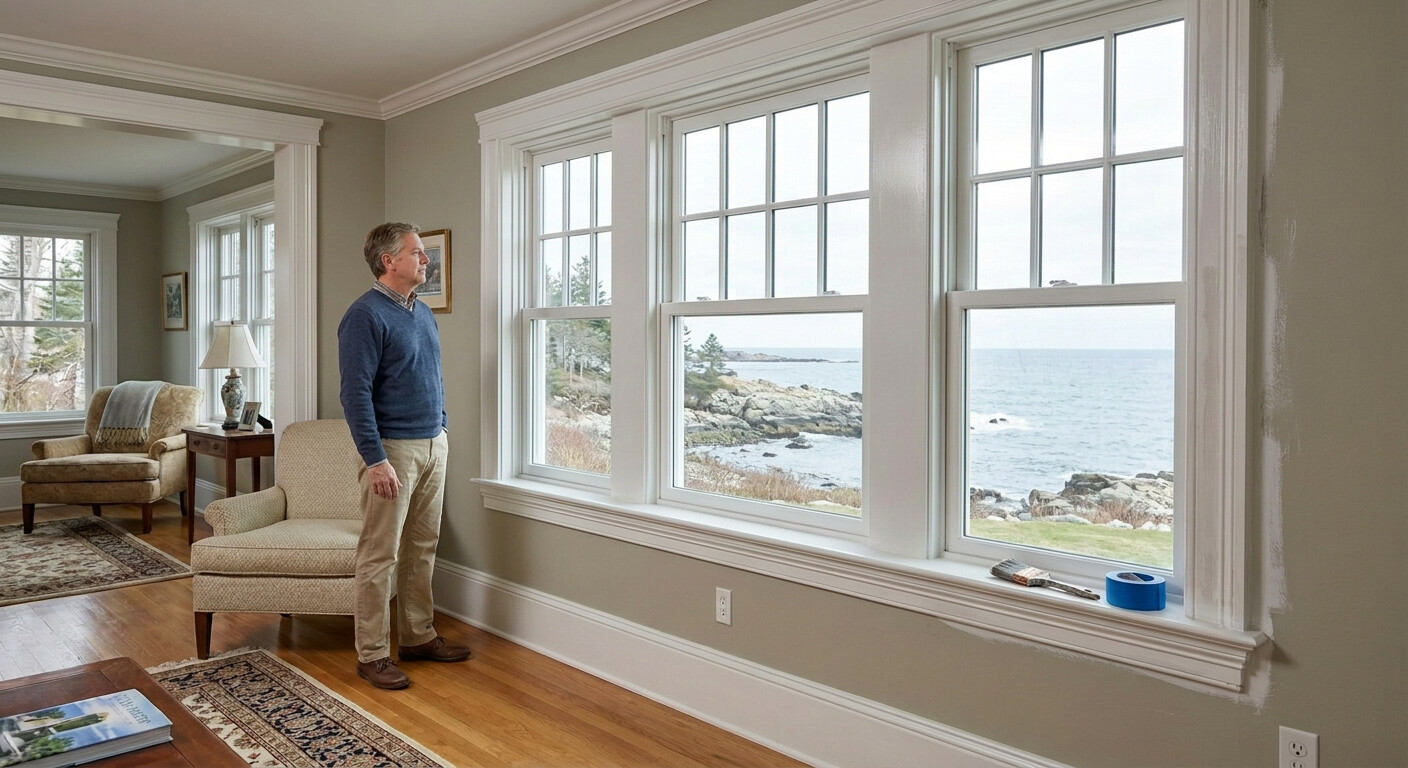 Professional trim painting enhances Midcoast homes with crisp lines and lasting beauty